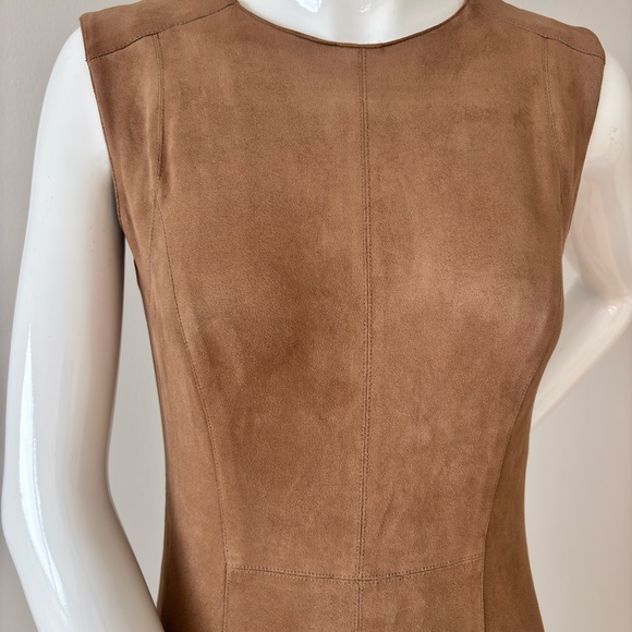 Marc Cain Faux Suede Sheath Dress – Brown - Picture 6 of 8